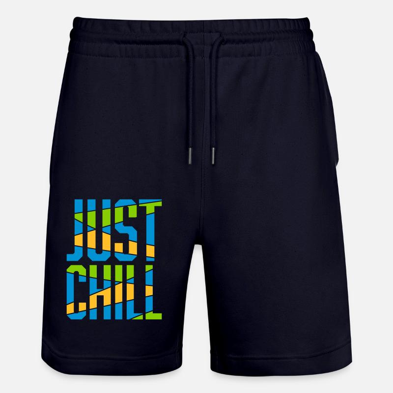 Just Chill Text Logo - Short de jogging bio TRAINER Stanley/Stella unisexe - marine foncé