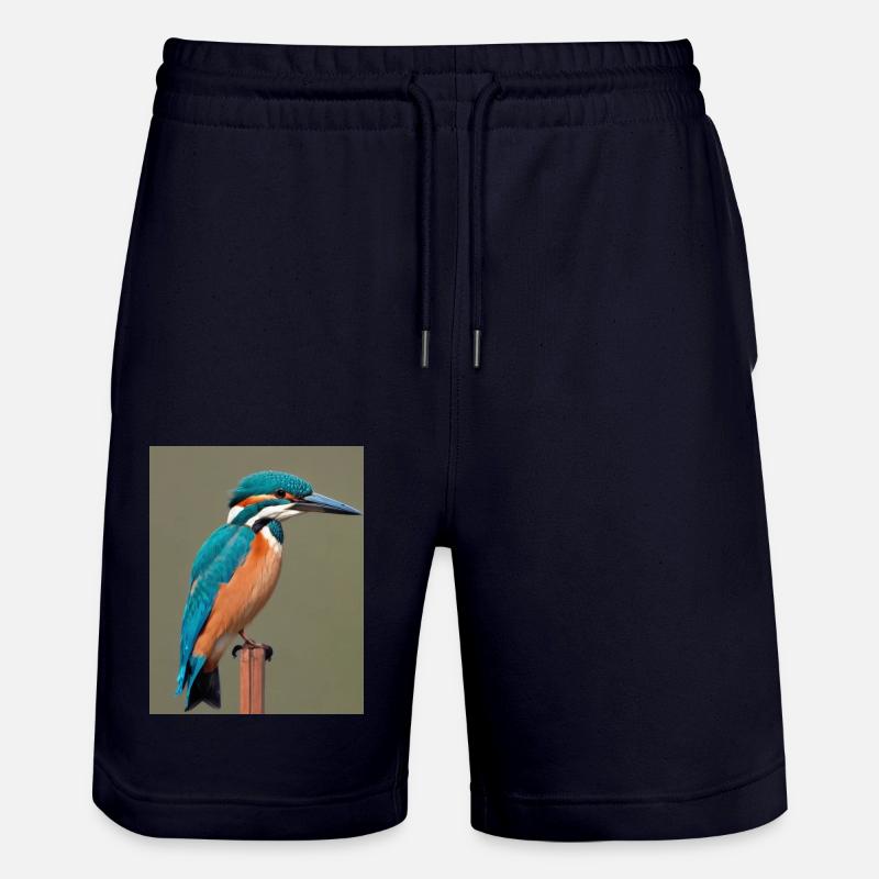 Eisvogel auf dem Ast - Stanley/Stella Unisex Bio Joggingshorts Trainer  - Dark navy