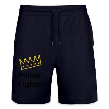 ChampionPillow 1 - Stanley/Stella Trainer Unisex Organic Jogging Shorts - dark navy - Front - Nik (191cm) & Marisol (170cm)