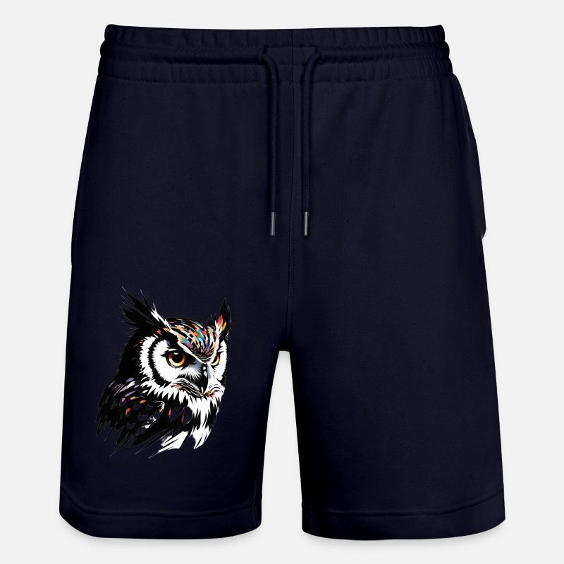 Coole Eule - Stanley/Stella Unisex Bio Joggingshorts Trainer  - Dark navy
