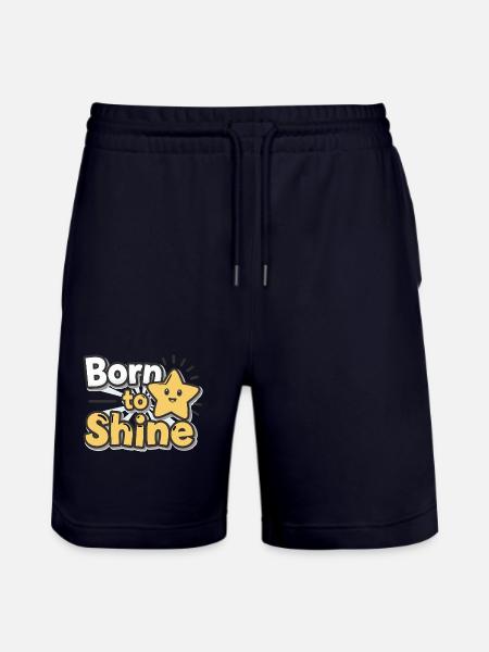 Né pour briller – Strahlender Stern - Short de jogging bio TRAINER Stanley/Stella unisexe - marine foncé