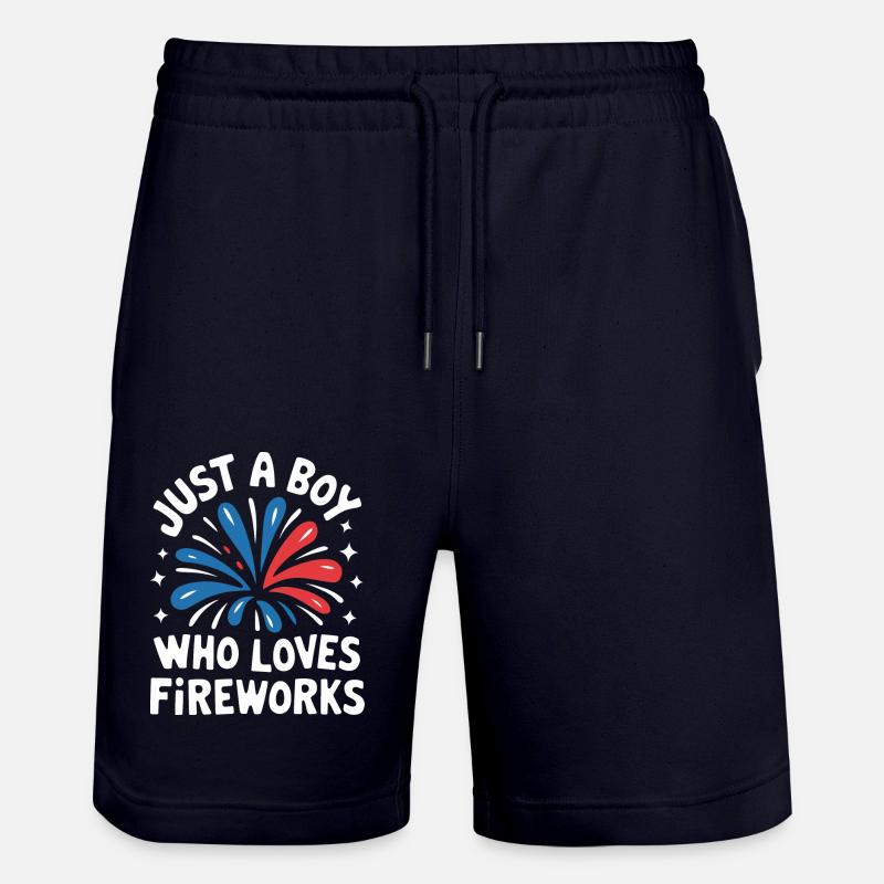 Pyrotechnics Fireworks Pyrotechnics - Stanley/Stella Trainer Unisex Organic Jogging Shorts - dark navy