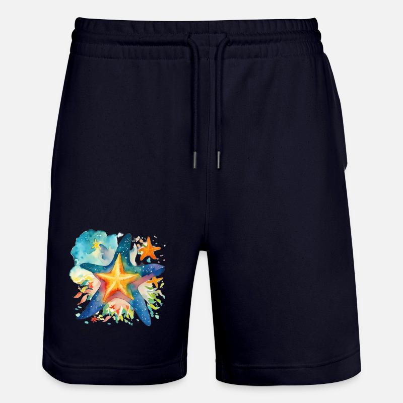 Étoile de mer - Short de jogging bio TRAINER Stanley/Stella unisexe - marine foncé