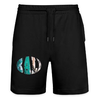 Bali - Indonesia - Stanley/Stella Trainer Unisex Organic Jogging Shorts - black - Front - Nik (191cm) & Marisol (170cm)
