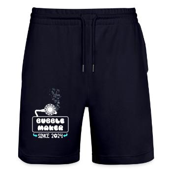Bubblemaker Scuba Diving seit 2024 - Stanley/Stella Unisex Bio Joggingshorts Trainer  - Dark navy - Vorne - Nik (191cm) & Marisol (170cm)