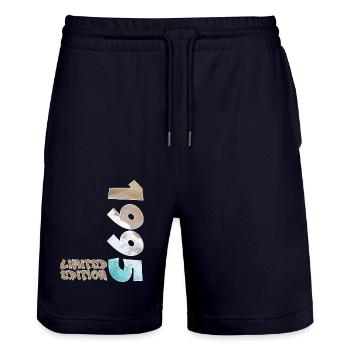 Edition Limitée 1995 Beach Design - Short de jogging bio TRAINER Stanley/Stella unisexe - marine foncé - Devant - Nik (191cm) & Marisol (170cm)