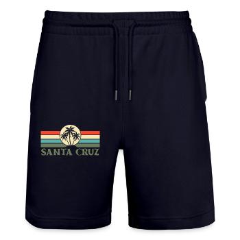 Santa Cruz CA Kalifornien - Stanley/Stella Unisex Bio Joggingshorts Trainer  - Dark navy - Vorne - Nik (191cm) & Marisol (170cm)