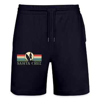 Santa Cruz CA Kalifornien - Stanley/Stella Unisex Bio Joggingshorts Trainer  - Dark navy - Vorne - Nik (191cm) & Marisol (170cm)