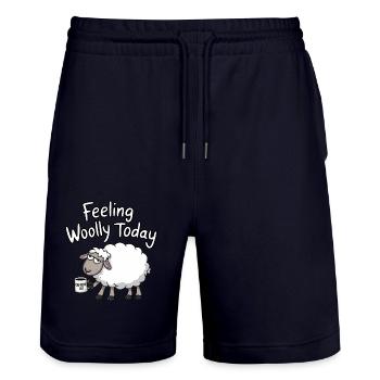 Feeling Woolly today - Stanley/Stella Unisex Bio Joggingshorts Trainer  - Dark navy - Vorne - Nik (191cm) & Marisol (170cm)