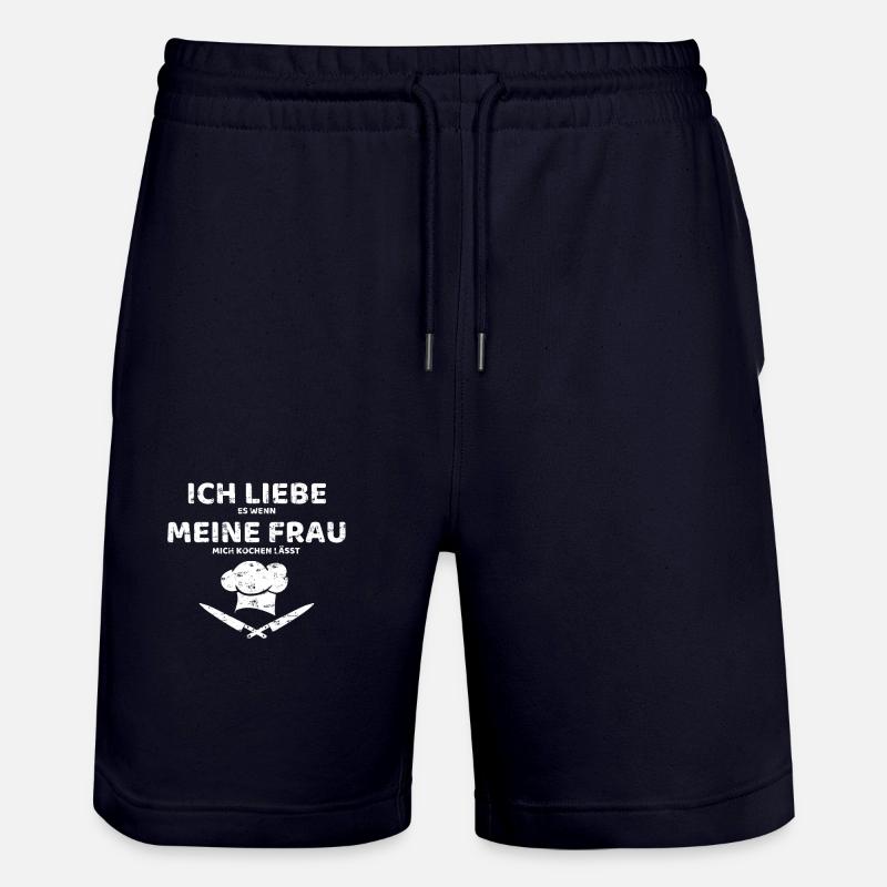 Ich liebe Kochen - Stanley/Stella Unisex Bio Joggingshorts Trainer  - Dark navy