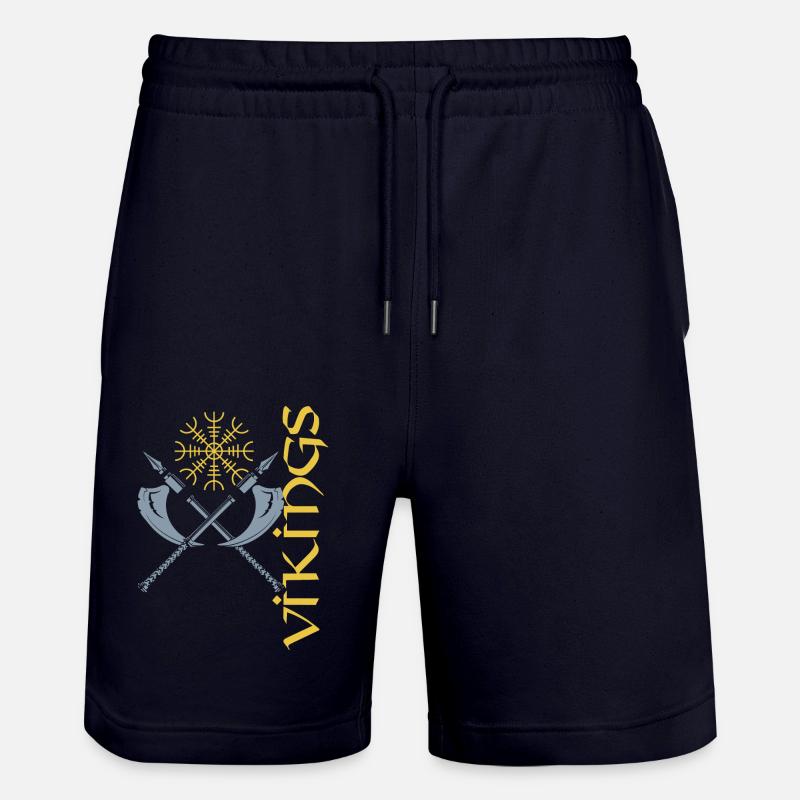 Legend Vikings- Symbole d'invincibilité-MyReddark - Short de jogging bio TRAINER Stanley/Stella unisexe - marine foncé