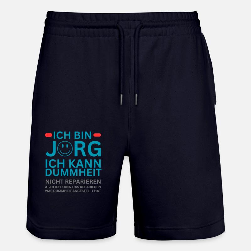"Ich bin Jörg" - Stanley/Stella Unisex Bio Joggingshorts Trainer  - Dark navy