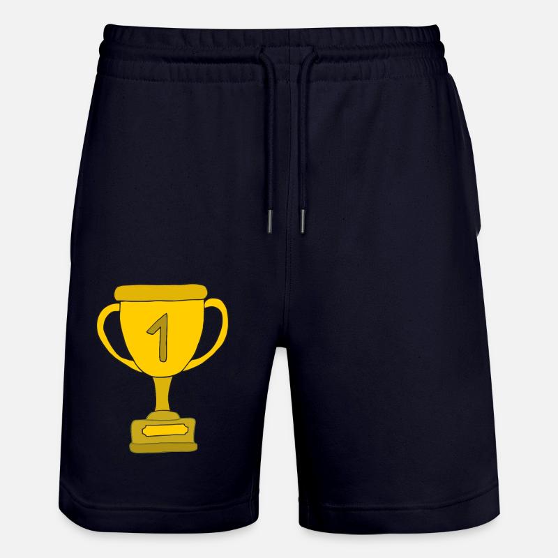 Coupe jaune - Short de jogging bio TRAINER Stanley/Stella unisexe - marine foncé