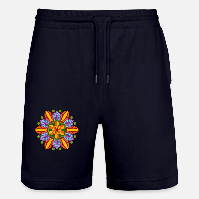Mandala Meditation Art - Short de jogging bio TRAINER Stanley/Stella unisexe - marine foncé