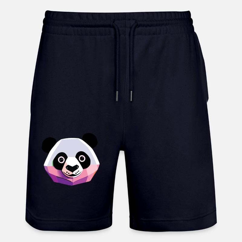 Panda Low Poly - Short de jogging bio TRAINER Stanley/Stella unisexe - marine foncé