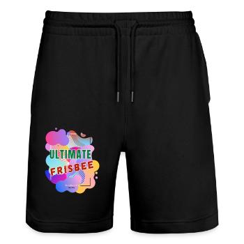 4 ulti nuage - Short de jogging bio TRAINER Stanley/Stella unisexe - noir - Devant - Nik (191cm) & Marisol (170cm)