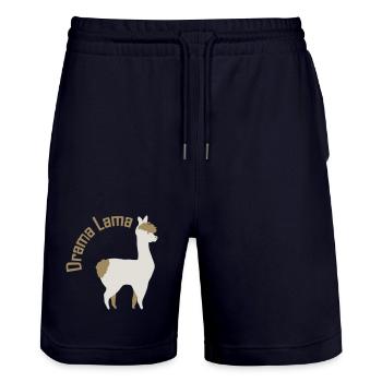 Dramalama - Stanley/Stella Unisex Bio Joggingshorts Trainer  - Dark navy - Vorne - Nik (191cm) & Marisol (170cm)