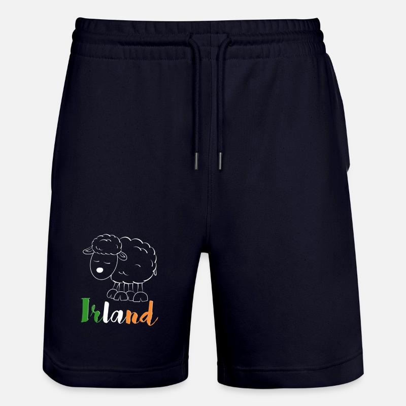 Irland Schaf (bunte Version) - Stanley/Stella Unisex Bio Joggingshorts Trainer  - Dark navy