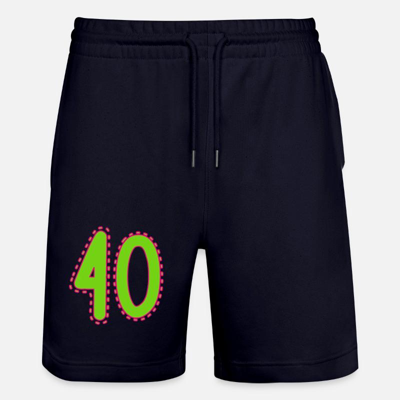 40. 40 ANS. 40e ANNIVERSAIRE - Short de jogging bio TRAINER Stanley/Stella unisexe - marine foncé