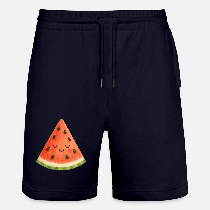 Tranche de pastèque sourire - Short de jogging bio TRAINER Stanley/Stella unisexe - marine foncé