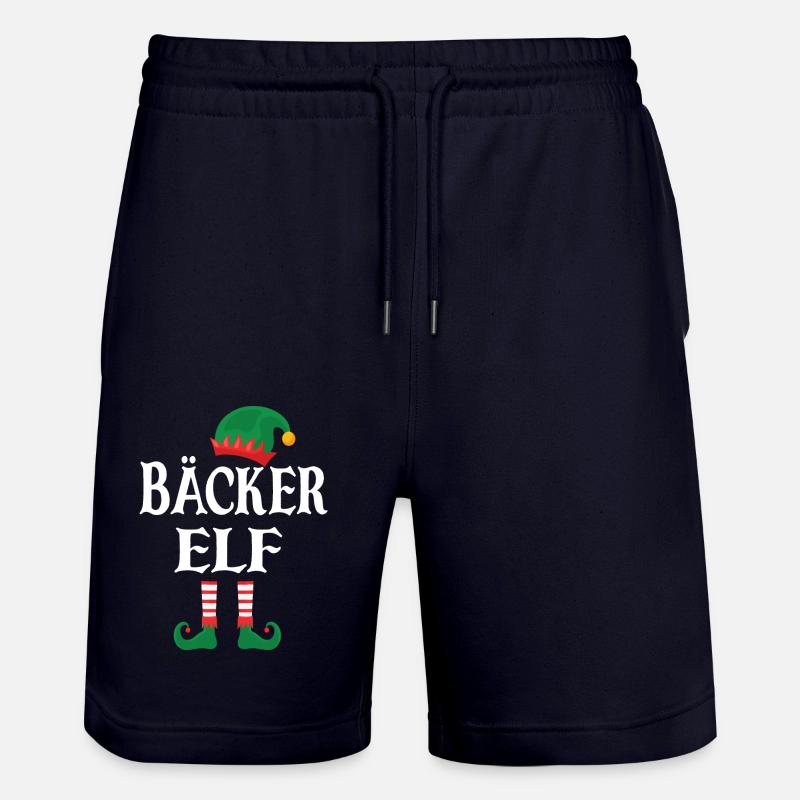 Weihnachten Bäcker Elf - Stanley/Stella Unisex Bio Joggingshorts Trainer  - Dark navy