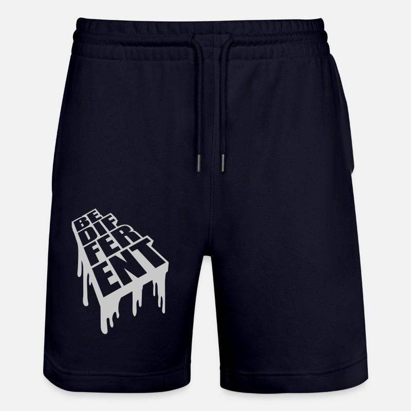 Be different Logo Design - Stanley/Stella Trainer Unisex Organic Jogging Shorts - dark navy