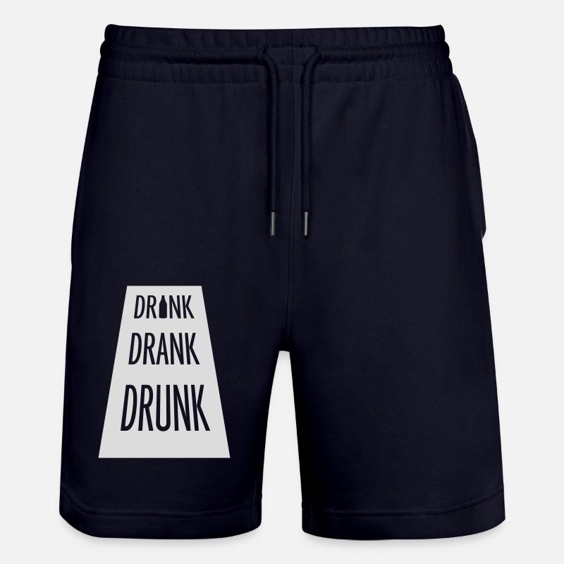 drink drank drunk quote - Stanley/Stella Trainer Unisex Organic Jogging Shorts - dark navy