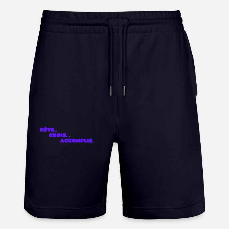 Rêve. Crois. Accomplis.. - Motivation citation - Short de jogging bio TRAINER Stanley/Stella unisexe - marine foncé