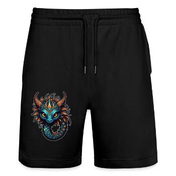 Créature fantastique adorable - Short de jogging bio TRAINER Stanley/Stella unisexe - noir - Devant - Nik (191cm) & Marisol (170cm)