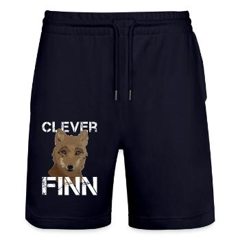 Finn Anniversaire Finn - Short de jogging bio TRAINER Stanley/Stella unisexe - marine foncé - Devant - Nik (191cm) & Marisol (170cm)