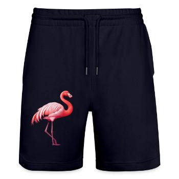Flamingo - Stanley/Stella Unisex Bio Joggingshorts Trainer  - Dark navy - Vorne - Nik (191cm) & Marisol (170cm)