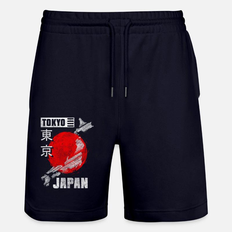 Japan Samurai Historisch - Stanley/Stella Unisex Bio Joggingshorts Trainer  - Dark navy