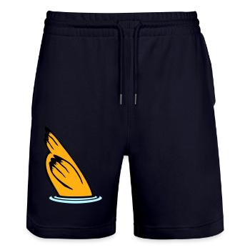 Duck head in the water, tail in the air - Stanley/Stella Trainer Unisex Organic Jogging Shorts - dark navy - Front - Nik (191cm) & Marisol (170cm)