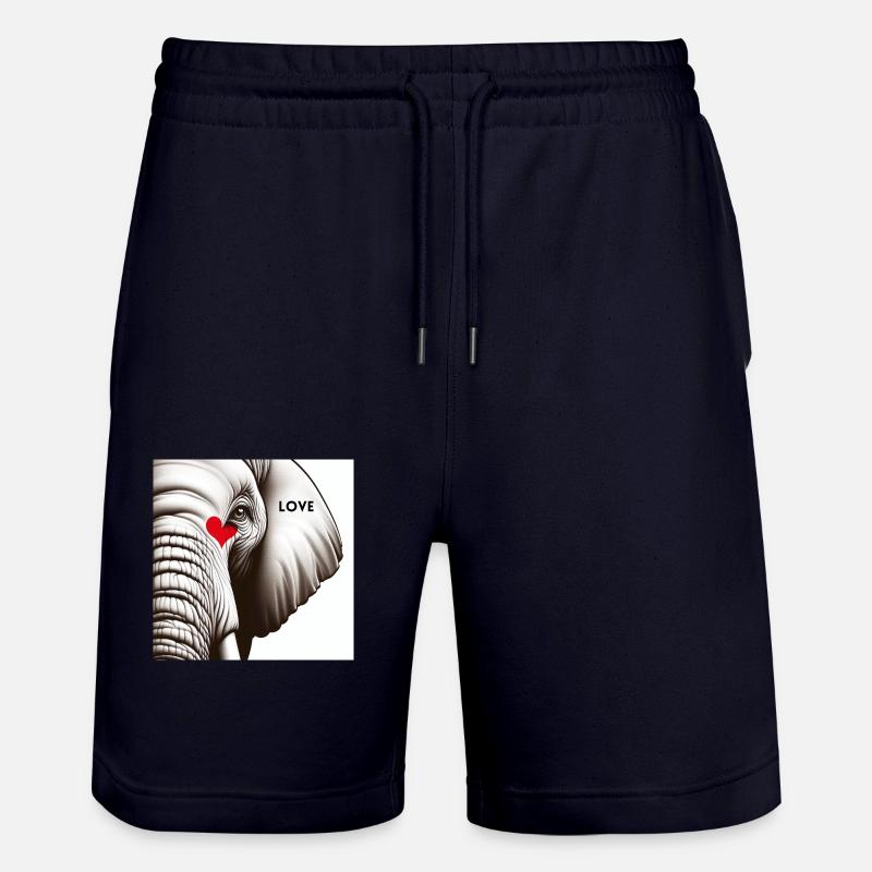 Amour d’éléphant - Short de jogging bio TRAINER Stanley/Stella unisexe - marine foncé