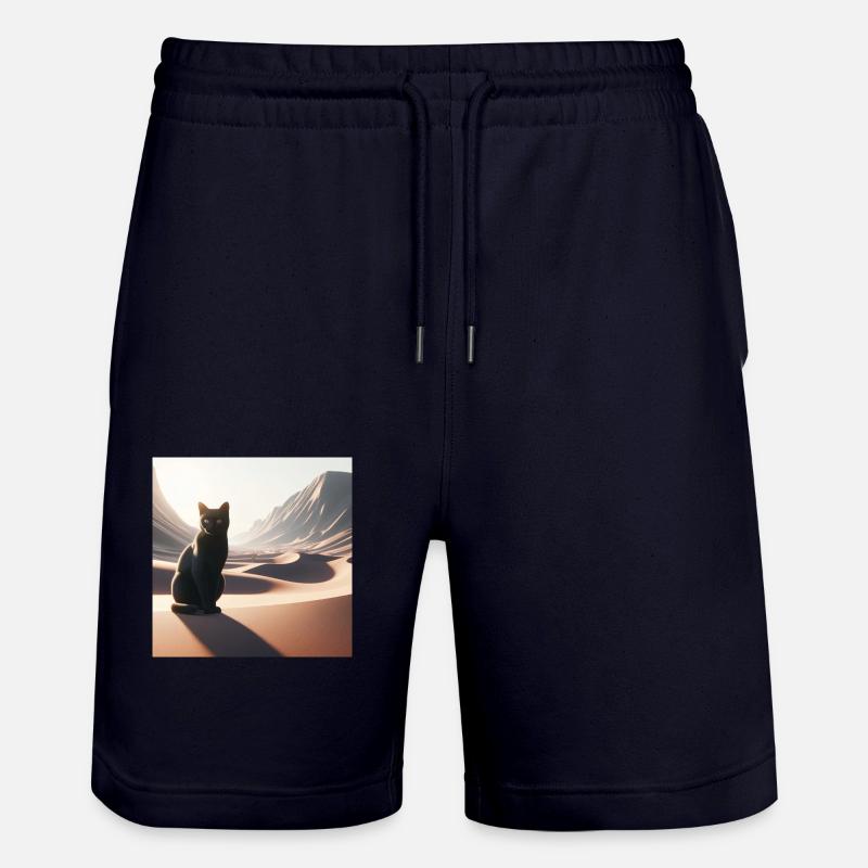 Eine echte Katze in der Wüste 4 - Stanley/Stella Unisex Bio Joggingshorts Trainer  - Dark navy