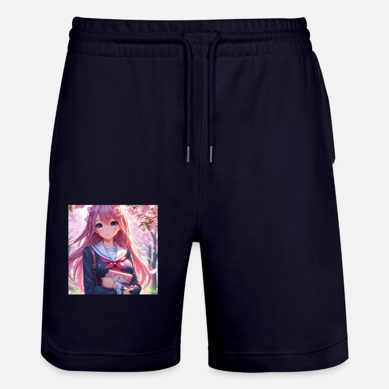 École d’anime - Short de jogging bio TRAINER Stanley/Stella unisexe - marine foncé