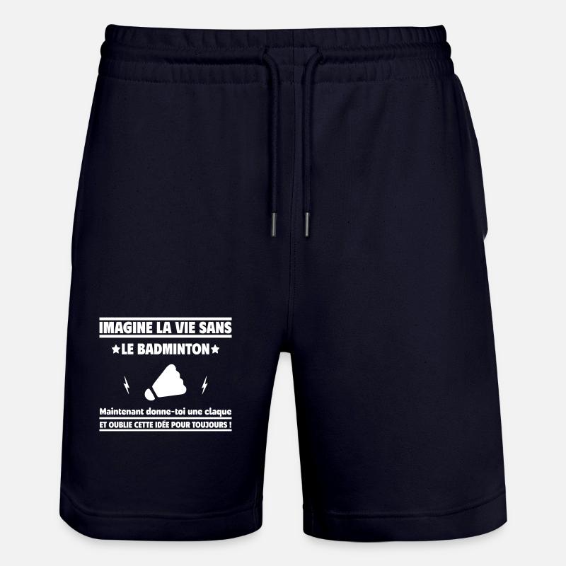 Imagine la vie sans badminton - Short de jogging bio TRAINER Stanley/Stella unisexe - marine foncé