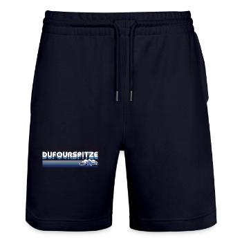 Dufourspitze – König der Schweizer Alpen - Stanley/Stella Unisex Bio Joggingshorts Trainer  - Dark navy - Vorne - Nik (191cm) & Marisol (170cm)