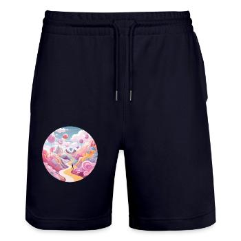 Magical Adventures: Whimsical Wanderer - Short de jogging bio TRAINER Stanley/Stella unisexe - marine foncé - Devant - Nik (191cm) & Marisol (170cm)