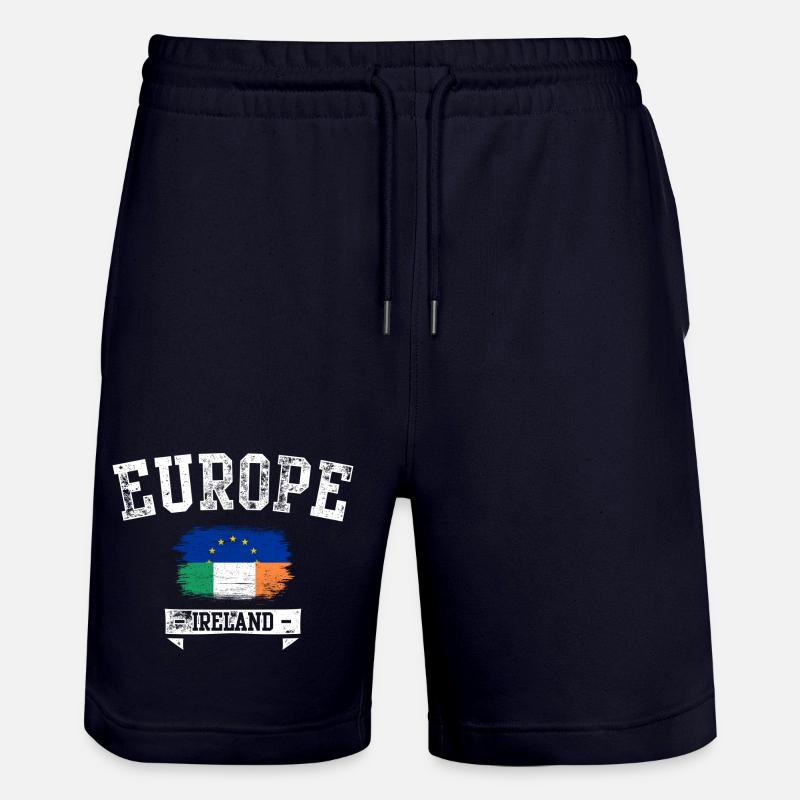 Drapeau de l’Ue Irlande - Short de jogging bio TRAINER Stanley/Stella unisexe - marine foncé