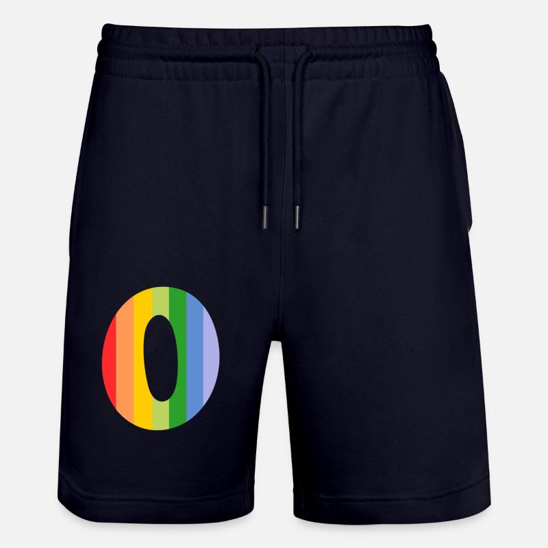 Buchstabe oder Regenbogen - Stanley/Stella Unisex Bio Joggingshorts Trainer  - Dark navy