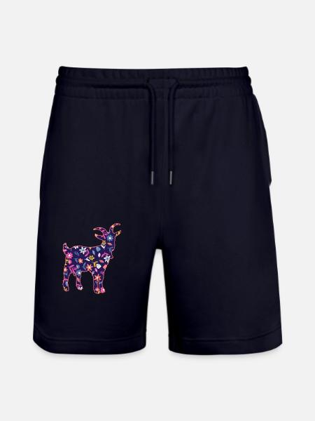 Goats - Stanley/Stella Trainer Unisex Organic Jogging Shorts - dark navy