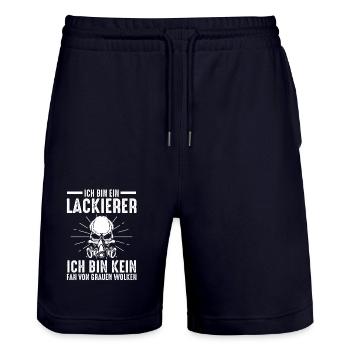 Car Painter Vehicle Painter Painter - Stanley/Stella Trainer Unisex Organic Jogging Shorts - dark navy - Front - Nik (191cm) & Marisol (170cm)