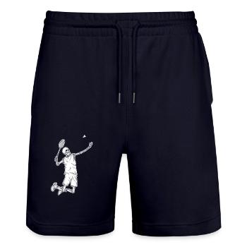 Federball Badminton - Stanley/Stella Unisex Bio Joggingshorts Trainer  - Dark navy - Vorne - Nik (191cm) & Marisol (170cm)