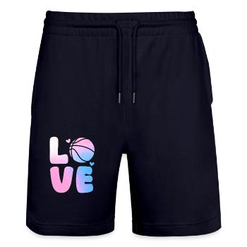 Basketballspieler Basketball - Stanley/Stella Unisex Bio Joggingshorts Trainer  - Dark navy - Vorne - Nik (191cm) & Marisol (170cm)