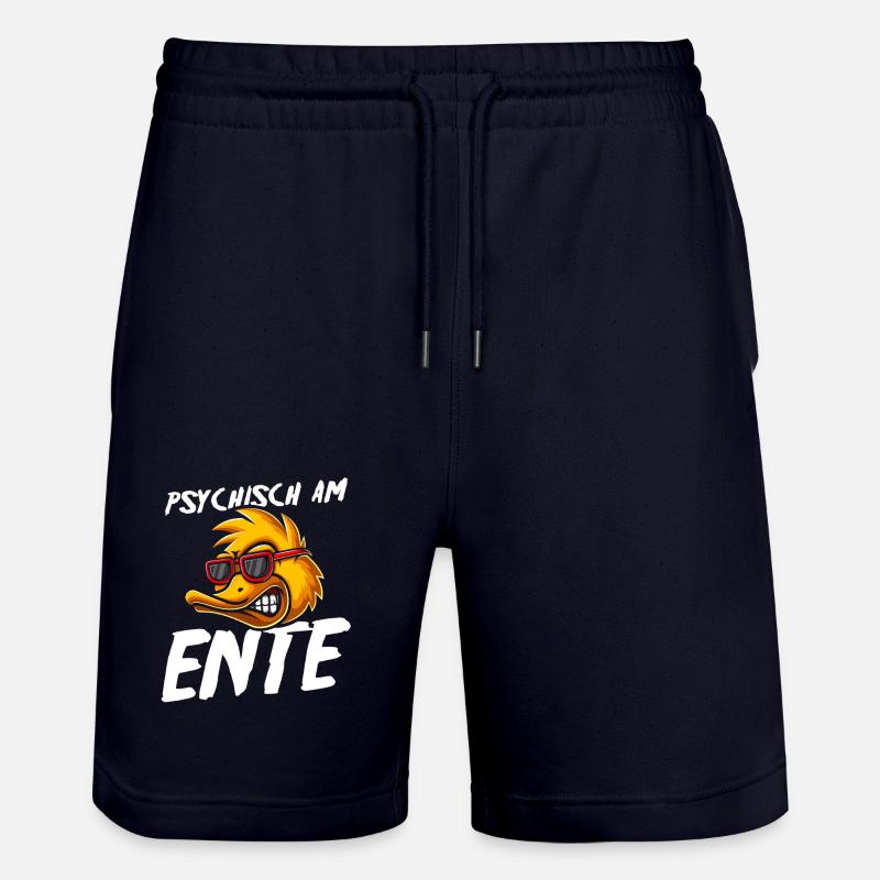 Psychically on the duck - Stanley/Stella Trainer Unisex Organic Jogging Shorts - dark navy