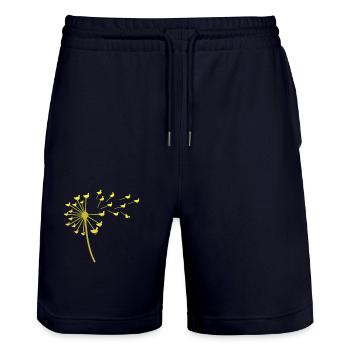 Ducks - Stanley/Stella Trainer Unisex Organic Jogging Shorts - dark navy - Front - Nik (191cm) & Marisol (170cm)