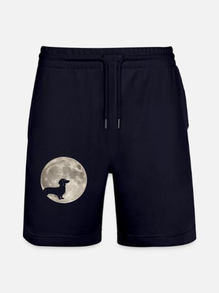 Chien de lune teckel - Short de jogging bio TRAINER Stanley/Stella unisexe - marine foncé