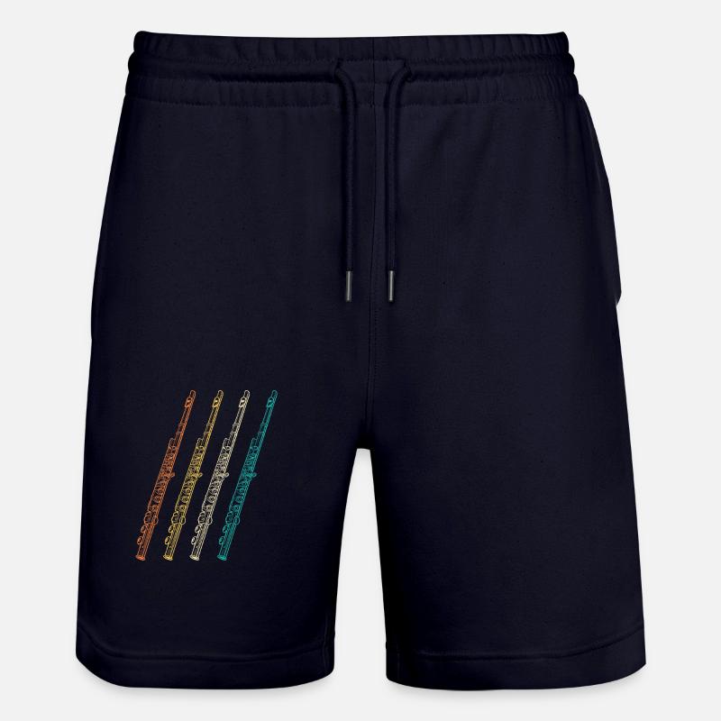 Flautist Evolution Flute - Stanley/Stella Trainer Unisex Organic Jogging Shorts - dark navy