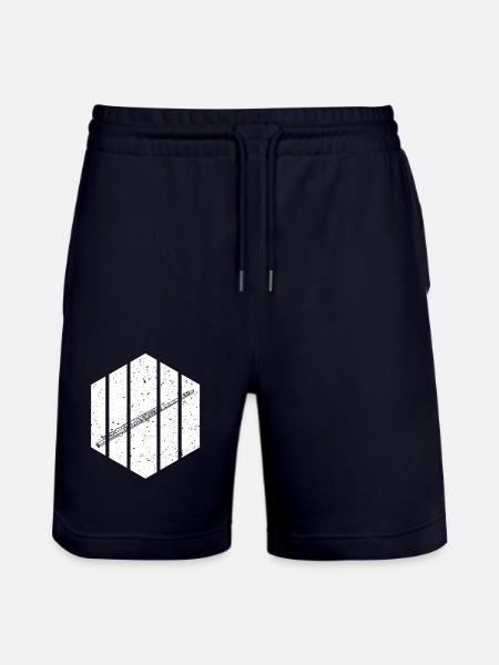 Flute player - Stanley/Stella Trainer Unisex Organic Jogging Shorts - dark navy